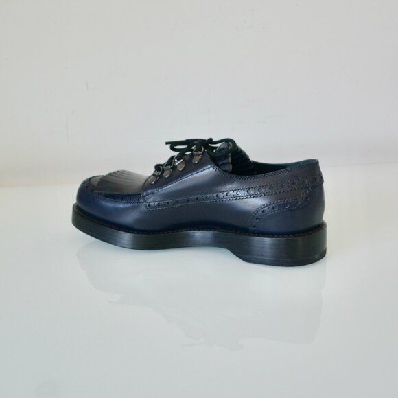 NIB GUCCI GOODYEAR SELLA LUX LEATHER LACE UP FRINGED BROGUE SHOES main image 9